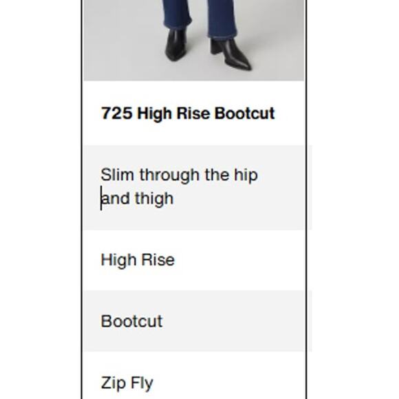 Levi's 725 Jeans Excellent Condition Size 26 - Picture 6 of 10